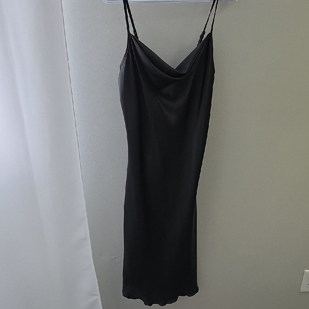Bebe Classic Black Satin Dress